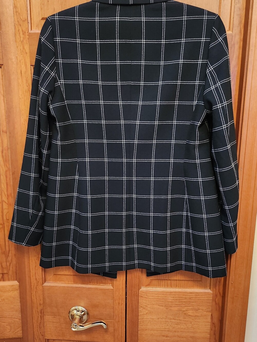 Bar III Black Windowpane Double-Breasted Blazer & Pants Suit-Size M - Picture 7 of 11